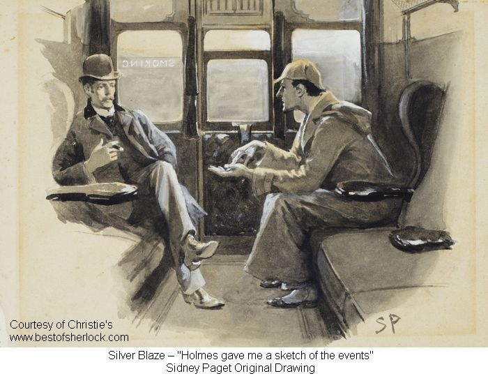 Sherlock Holmes illustration av Sidney Paget